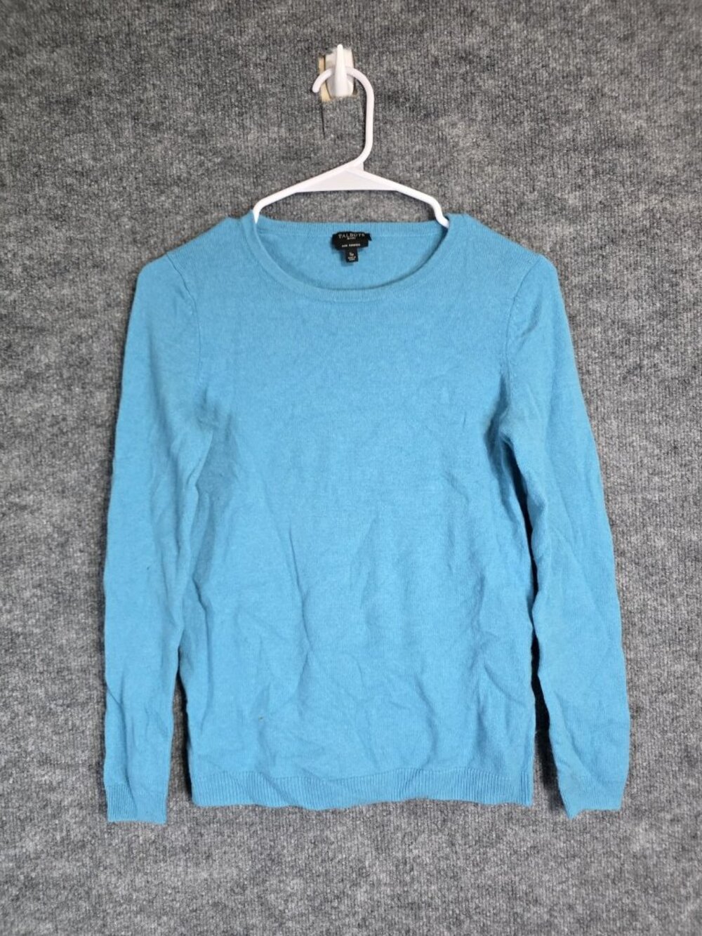 Talbots Sweater Womens Small Petite Blue 100% Cashmere Crewneck Pullover Pilling